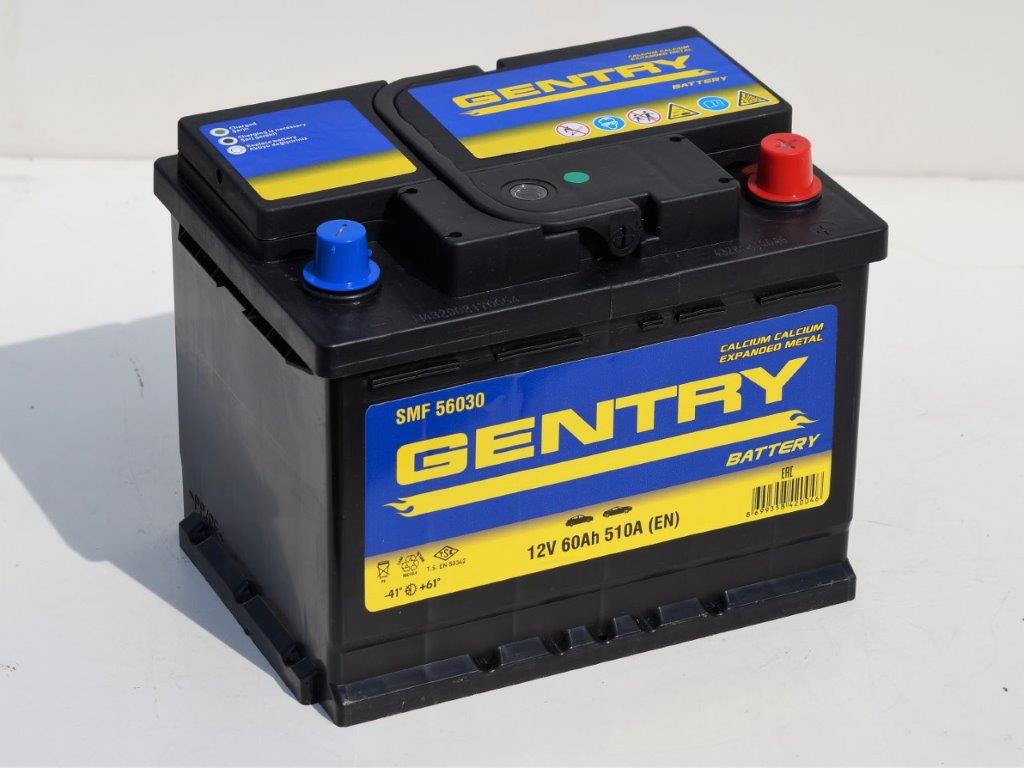 Аккумулятор 6СТ-60 (56030) (510A EN) Gentry обр. (ТУРЦИЯ)